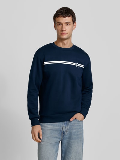 Tom Tailor Denim Regular fit sweatshirt van katoenmix Donkerblauw - 4