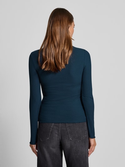 Tom Tailor Denim Slim Fit Langarmshirt mit Viskose-Anteil Petrol 5