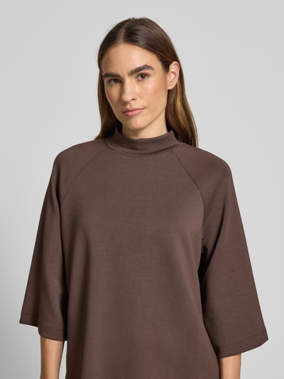 Soyaconcept Sweatshirt mit Stehkragen und 1/2-Arm Modell 'BANU' Schoko 3