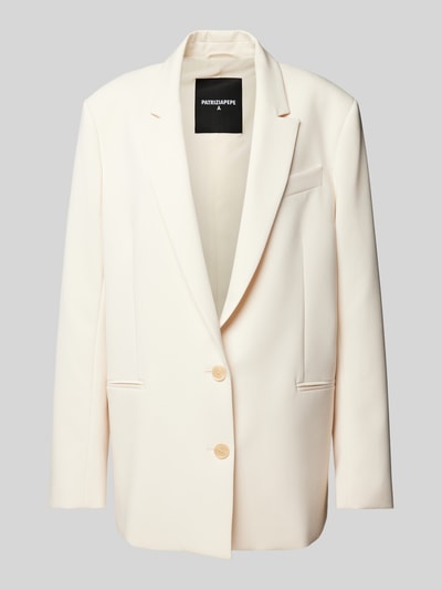 Patrizia Pepe Blazer mit Paspeltaschen Modell 'Giacca due bottoni' Offwhite 1