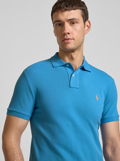 Polo Ralph Lauren Slim fit poloshirt met logostitching Koningsblauw - 3