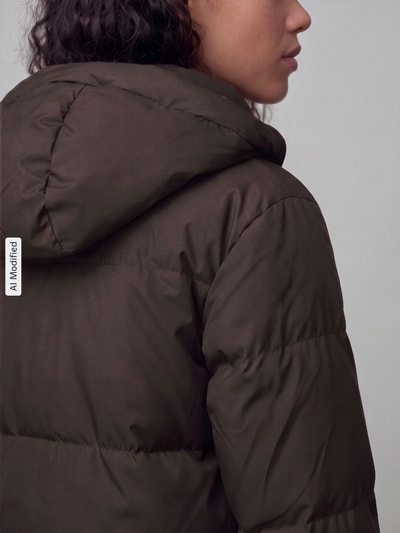 VERO MODA Steppjacke mit abnehmbarer Kapuze Schoko 3