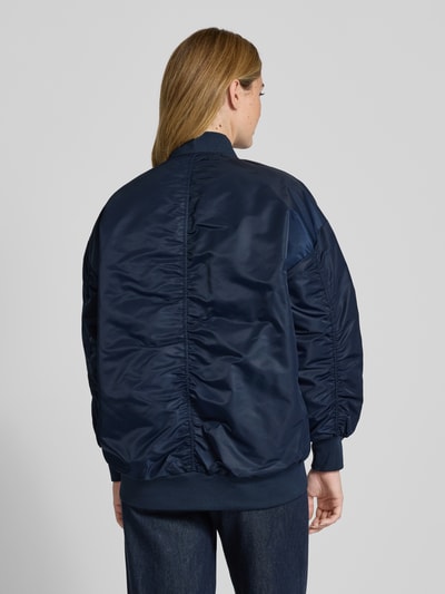 My Essential Wardrobe Bomberjack met ribboorden, model 'Helga' Marineblauw - 5