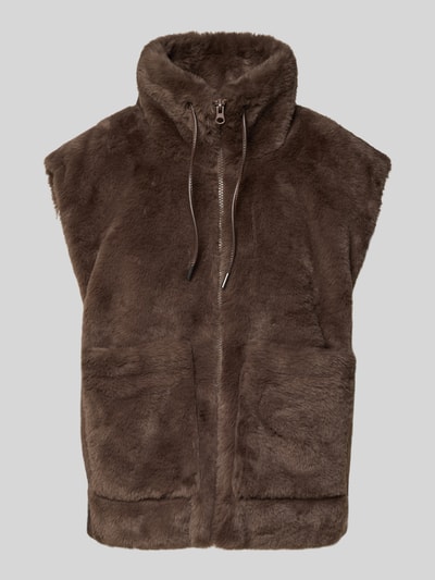 FREE/QUENT Weste mit Stehkragen Modell 'FONY' Taupe 2