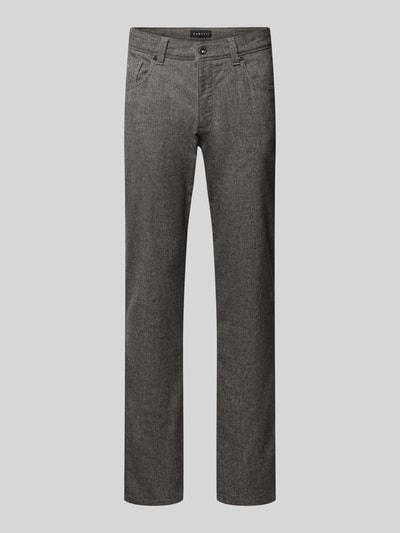 bugatti Regular Fit Hose aus Baumwoll-Mix mit Viskose-Anteil Modell 'Cordoba' Anthrazit 1