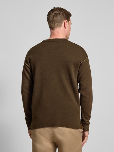 Scotch & Soda Strickpullover mit Rundhalsausschnitt Dunkelbraun 5
