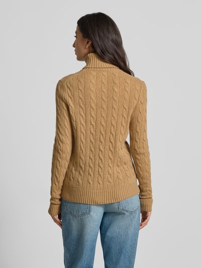 Polo Ralph Lauren Sweter z dzianiny o kroju regular fit z mieszanki bawełny i kaszmiru Camel melanż 5
