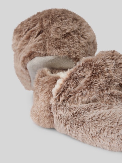 CAPELLI NEW YORK Hausschuhe aus Kunstfell Taupe 2