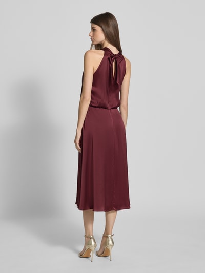 V by Vera Mont Sukienka koktajlowa ze sznurowaniem i zamkiem błyskawicznym Bordowy 5