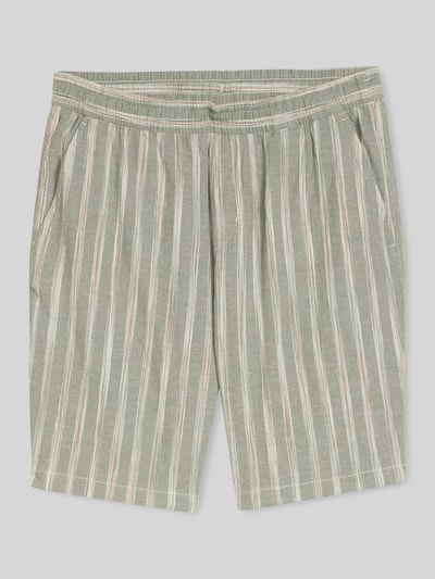 Tom Tailor Denim Regular Fit Shorts aus Baumwoll-Leinen-Mix Oliv 2