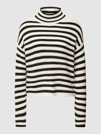 Vero Moda Strickpullover mit Streifenmuster Modell 'FABULOUS' Offwhite 2