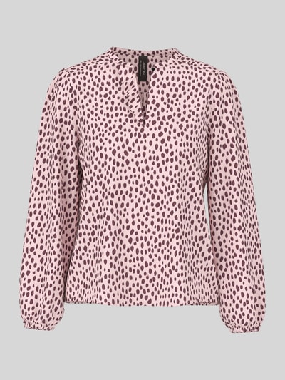 Marc Cain Loose Fit Bluse aus Polyester mit Punkte-Print Rosa 2