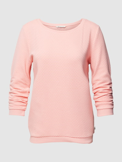 Tom Tailor Denim Sweatshirt mit 3/4-Arm in unifarbenem Design Rosa 2