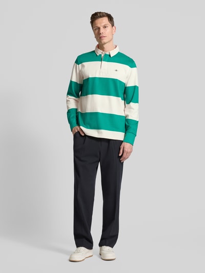 Gant Sweatshirt mit Polokragen Modell 'RUGGER' Dunkelgruen 1