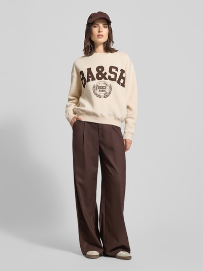 ba&sh Bluza z nadrukiem z logo model ‘FENJA’ Beżowy 1