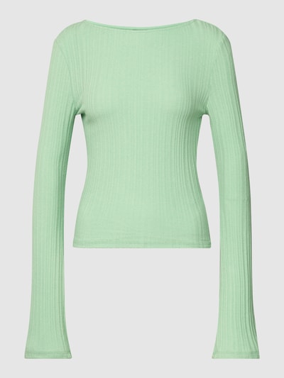 Gina Tricot Longsleeve in Ripp-Optik Modell 'ADELA' Gruen 2