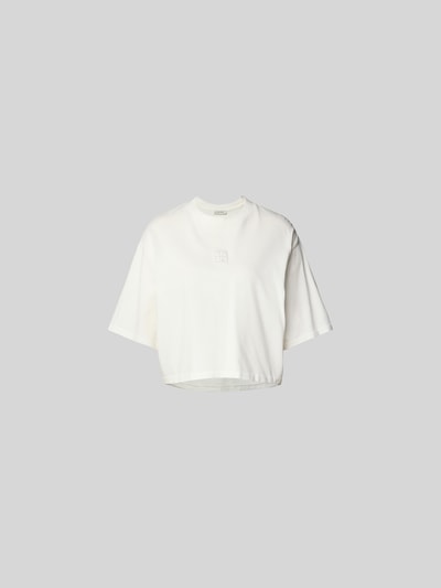 Anine Bing T-Shirt mit Label-Stitching Ecru 2