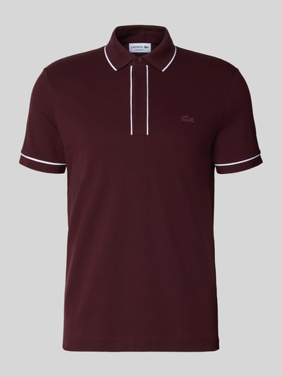 Produktfoto, regular fit poloshirt aus katoenmix van Lacoste in donkerrood met witte accenten, Heren