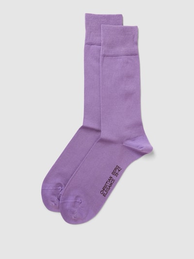 Christian Berg Men Socken mit Rippenbündchen im 2er-Pack Lavender 1