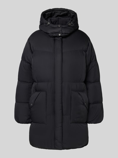 Levi's® Regular fit gewatteerde lange jas met capuchon, model 'Bubble' Zwart - 2