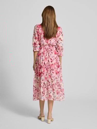 ZABAIONE Midi-jurk met V-hals Roze - 5