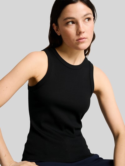 Tom Tailor Denim Slim Fit Top in Rippoptik Black 3