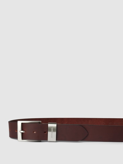 Pierre Cardin Leren riem met matte sluiting Middenbruin - 2