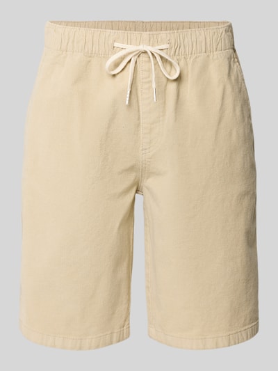 Produktfoto, Regular Fit Shorts mit Tunnelzug Modell 'Joey' von Redefined Rebel aus beigefarbenem Cord, Baumwoll-Elasthan-Mix, strukturierte Oberfläche