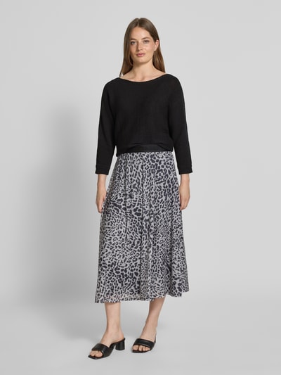 comma Gebreide pullover met boothals Zwart - 1