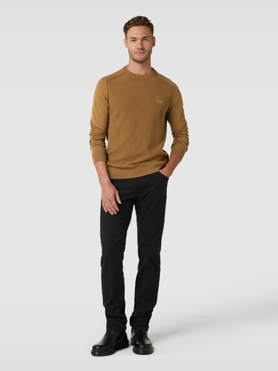 BOSS Orange Strickpullover mit Kaschmir-Anteil Modell 'KESOM' Camel 1