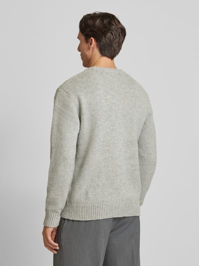 SELECTED HOMME Strickpullover mit Rundhalsausschnitt Modell 'CODY' Hellgrau 5