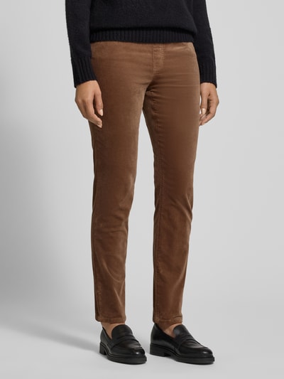Marc Cain Hose mit elastischem Bund Mittelbraun 4