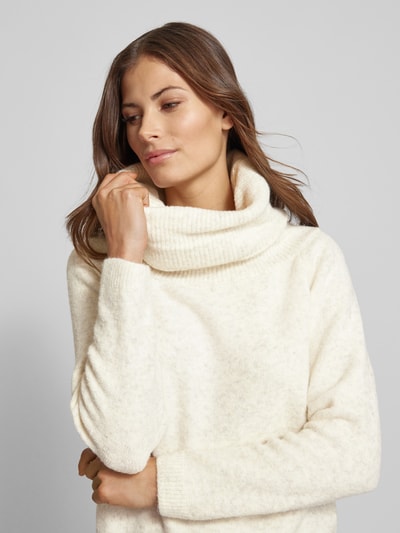 ZABAIONE Strickpullover mit gerippten Abschlüssen Offwhite 3