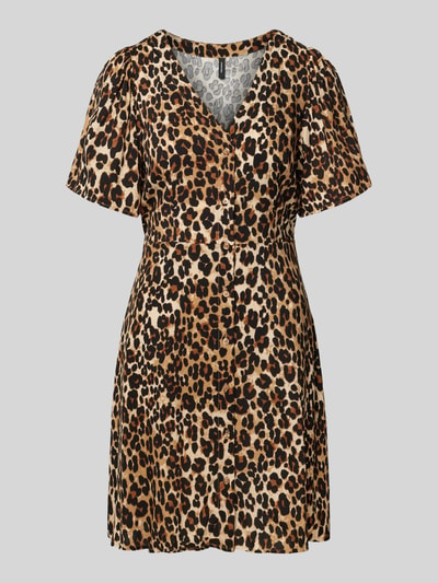 VERO MODA Getailleerde mini-jurk van pure viscose, model 'ALBA' Zand - 2