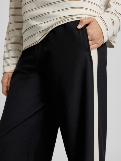 Marc O'Polo Wide Leg Sweatpants mit Kontraststreifen Marine 3