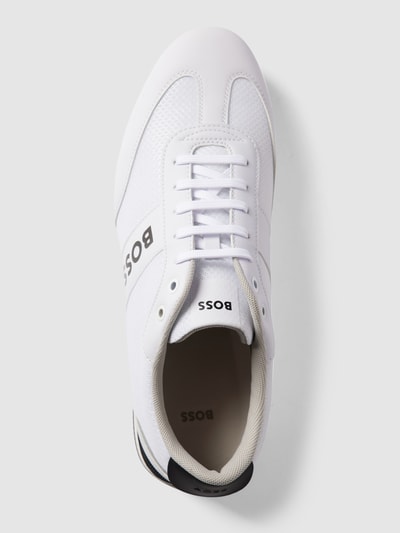 BOSS Sneaker mit Label-Print in metallic Modell 'Rusham' Weiss 4