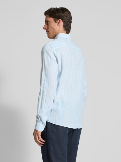 Casual Friday Vrijetijdsoverhemd met knoopsluiting, model 'DALLAS' Lichtblauw - 5