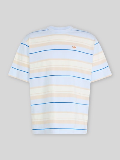 adidas Originals T-shirty o kroju relaxed fit z czystej bawełny z wyhaftowanym logo Jasnoniebieski 2