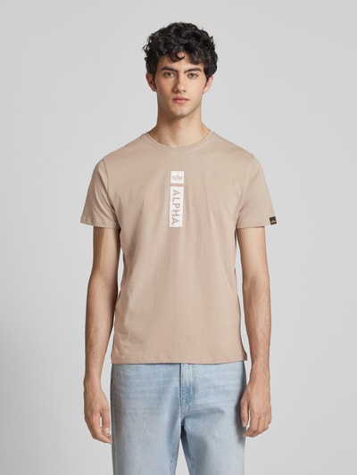 Alpha Industries T-shirt van zuiver katoen Zand - 4