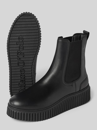 Marc O'Polo Chelsea Boots aus edlem Rindleder mit gerillter Plateausohle Black 4