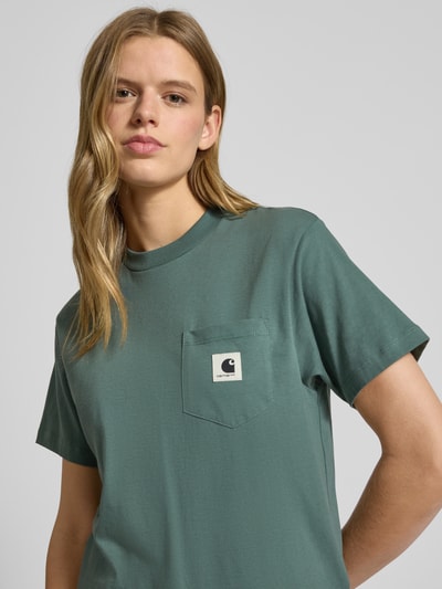 Carhartt Work In Progress T-shirt met borstzak en labeldetail Lindegroen - 3