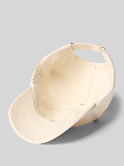 Produktfoto, Base Cap aus Baumwoll-Mix Modell 'Norm' von The North Face, cremefarben, Strapback Verschluss, Innenansicht, Logo-Stitching