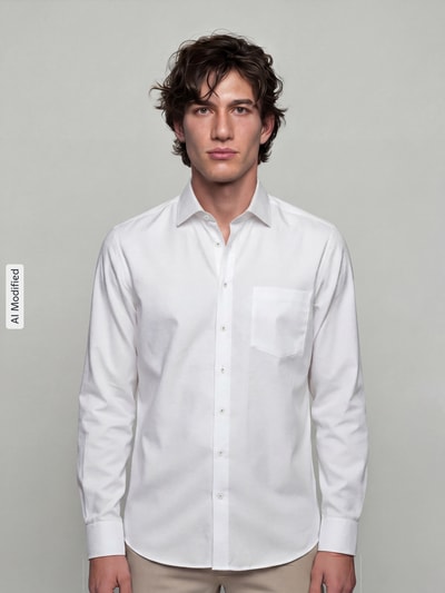 Seidensticker Regular Fit Businesshemd aus reiner Baumwolle Modell 'New Kent Patch' Weiss 4