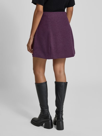 mbyM Minirock mit Woll-Anteil Modell 'Kayanna' Pflaume 5