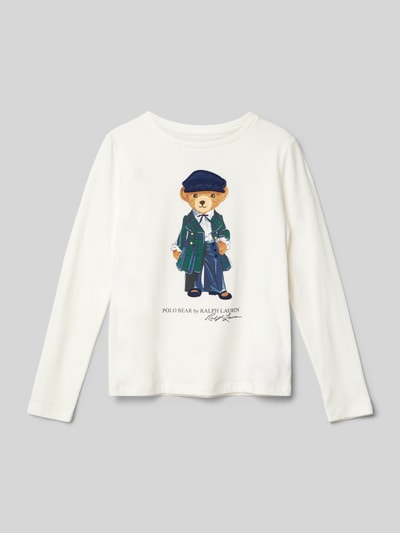 Polo Ralph Lauren Teens Longsleeve mit Label-Print Modell 'BEAR' Marine 1