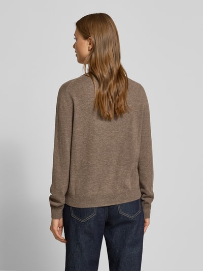 Stefanel Kurtka z dzianiny o kroju regular fit z mieszanki wełny lana i kaszmiru Średniobrązowy 5