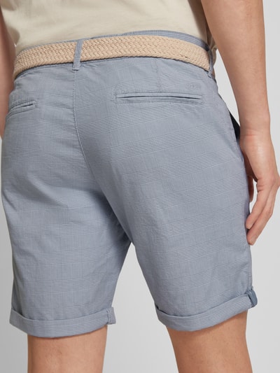 MCNEAL Slim Fit Bermudas mit Glencheck-Muster Sky Melange 3