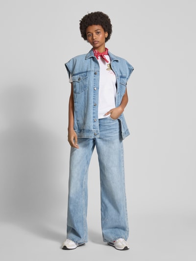 Pieces Regular Fit T-Shirt aus reiner Baumwolle Modell 'SUMMER' Weiss 1