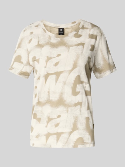 G-Star Raw T-Shirt mit Rundhalsausschnitt und Label-Detail Beige 2