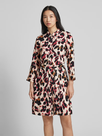 YAS Knielanges Kleid mit Animal-Print Modell 'SAVANNA' Black 4